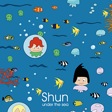 T-Shirt Animals under the sea. Traditional illustration project by Jordi-Pau Roca Valls (The Til·li) - 08.06.2016
