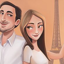 Pretty couple . % Paloma G tarafından hazırlanan Geleneksel illüstras, Ve on projesi - 08.09.2016