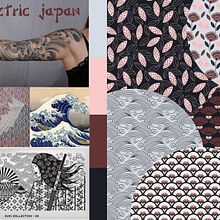 Geometric Japan. Costume Design, and Traditional illustration project by Esther Miralles - 05.31.2016