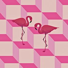 Pink Flamingos. Graphic Design, and Traditional illustration project by Berryberels Berels - 08.09.2016