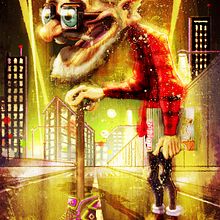 HIPSTER GRANDPA RETURNS FROM HIS ABDUCTION.. Un progetto di Arte concettuale, Illustrazione tradizionale e Illustrazione digitale di Sergio Gimeno Martínez - 19.02.2019