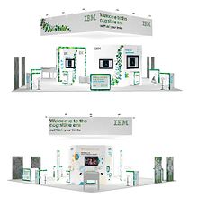 Stand IBM en Digital Enterprise Show. Un proyecto de 3D, Arquitectura interior, Br, ing e Identidad, Dirección de arte, Diseño, Diseño de iluminación, Diseño de interiores, Diseño de producto, Escenografía, Eventos y Publicidad de Oscar Aparicio Tejido - 24.03.2016