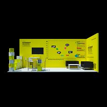Stand the student housing company. Un proyecto de 3D, Arquitectura interior, Diseño, Diseño de interiores, Diseño Web, Escenografía, Eventos, Br, ing e Identidad y Dirección de arte de Oscar Aparicio Tejido - 05.03.2016