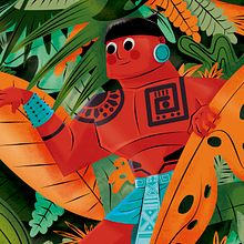 POSTALES CÓSMICAS. Character Design, Editorial Design, and Traditional illustration project by Jhonny Núñez - 08.17.2016