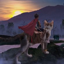 Matte Painting: Myra y el Guerrero. Traditional illustration project by David Brat - 08.20.2016
