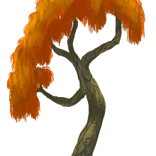 Diseño de árboles  para videojuego. Traditional illustration, and Game Design project by M Carmen Bazán Romero - 08.21.2016