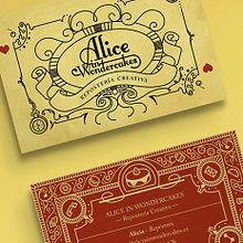 Alice in Wondercakes | Identidad. Projekt z dziedziny Br, ing i ident, fikacja wizualna, Design, Projektowanie graficzne, Trad, c i jna ilustracja użytkownika Felix Nieto - 21.08.2016