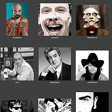 Serie de dibujos de avatares de Twitter. Fine Arts, and Traditional illustration project by Roger Bernad - 08.17.2012