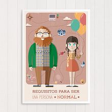 Requisitos para ser una persona normal. Póster. Un progetto di Cinema, Character design e Illustrazione tradizionale di Susana Díaz - 28.08.2016