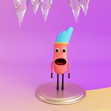 Personaje Asombrado. 3D, Animation, and Art Direction project by Eva Segen - 03.28.2018