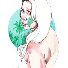 Miss Honolulu. Design e Ilustração tradicional projeto de Marta Orse - 31.08.2016
