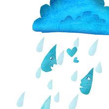 It's raining a lot! and.... humans are upset with this but plants are happy with this, even the drops are falling in love with this!!. Een project van  Beeldende kunst, Collage, Traditionele illustratie, Papercraft y  Reclame van Helena Frías Peña - 22.03.2016