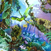 Selva tropical de Guatemala (óleo sobre lienzo). Un proyecto de Bellas Artes de Esther Méndez López - 02.09.2016