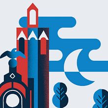 A la lluna de València. Un progetto di Graphic design e Illustrazione tradizionale di LOCANDIA Estudio - 03.09.2016