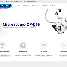 Pagina Web realizada para la Empresa OPTOMIC. Un proyecto de Diseño Web de Emilio Jesús Pérez Pileta - 04.09.2016