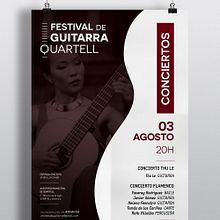 Cartel Festival de Guitarra . Un proyecto de Br, ing e Identidad y Diseño gráfico de Chary Esteve Vargas - 16.06.2016