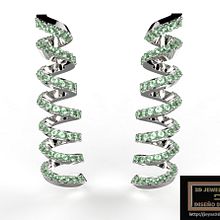 zbrush jewelry spiral earrigns Ein Projekt aus dem Bereich Schmuckdesign von Diego Aramburu - 06.09.2016