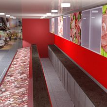 Trabajo 3D espacio comercial de alimentación. . Un proyecto de 3D e Infografía de Alberto Figueroa Notó - 07.09.2016