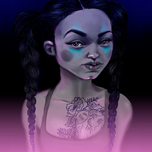 Neon Girl. Un progetto di Belle arti e Illustrazione tradizionale di Olga M. - 07.09.2016