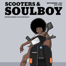 Scooters&Soulboy. Playboy & Vespa. Traditional illustration project by Alfredo González - 07.10.2016