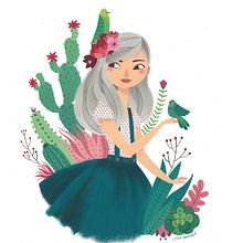 Cactus and Birds. Un progetto di Belle arti, Character design e Illustrazione tradizionale di Lydia Sánchez Marco - 14.09.2016