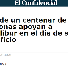 Crónica para EFE: Más de un centenar de personas apoyan a Excálibur. Un proyecto de Escritura de Ángela Pérez Álvarez - 07.10.2014