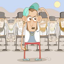 Ilustración "Cani con amish". Un progetto di Illustrazione tradizionale di RULO Raul Perez Sanchez - 05.06.2014
