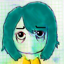 Niña triste. Ilustração tradicional projeto de brainbreak - 17.09.2016