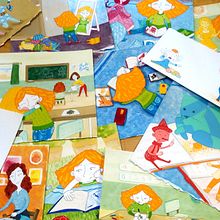 La Clàudia i els contes. Un proyecto de Ilustración tradicional de Clara Fort - 18.09.2015