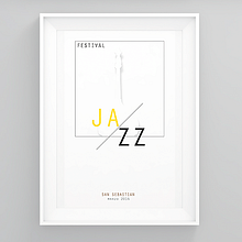 Carteles festival de Jazz en San Sebastián . Desain Grafis & Ilustrasi tradisional proyek oleh Cristina Carrión Nogal - 09.19.2016