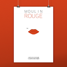 Cartel Musical "Moulin Rouge" Casino de Paris.. Graphic Design, and Traditional illustration project by Cristina Carrión Nogal - 07.20.2016