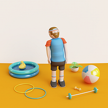 Atleta.. Un proyecto de 3D, Diseño y Diseño de personajes de Ivan Willenberg - 19.09.2016