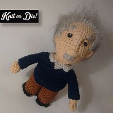 Albert Einsten tejido (amigurumi). Un proyecto de Artesanía y Diseño de juguetes de Andrea Anaya - 14.06.2016