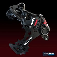 3D - SRAM X01 Rear Derailleur 11-Speed Ein Projekt aus dem Bereich 3D, Design, Beleuchtungsdesign, Produktdesign, Grafikdesign, Industriedesign und Marketing von Javier Cámara - 21.09.2016