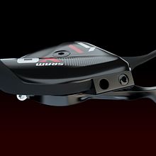 3D - SRAM X01 Trigger Shifter 11-Speed Ein Projekt aus dem Bereich 3D, Design, Beleuchtungsdesign, Produktdesign, Grafikdesign und Industriedesign von Javier Cámara - 21.09.2016