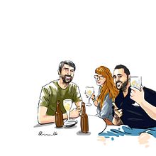Gente del bar. Un proyecto de Ilustración tradicional de Quim Sosa - 22.09.2016