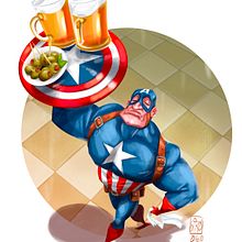 Capitan América. Un progetto di Illustrazione tradizionale di Josep Giró - 22.09.2016