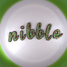 Nibble_3d lettering photo realistic . Un proyecto de 3D, Diseño y Tipografía de Nando Cebrián - 23.09.2016
