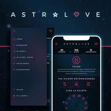 Astrolove // Branding y diseño de app. Un progetto di Br, ing, Br, identit, Design, Design interattivo, Web design e UX / UI di Beatriz Arribas de Frutos - 23.09.2016