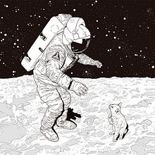 Cat on the moon. Un proyecto de Bellas Artes e Ilustración tradicional de Isabel Pazos Pose - 25.09.2016