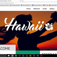 Maqueta Web Hawaii. Un proyecto de Diseño interactivo y Diseño Web de Cristina T. Aragón - 26.09.2016