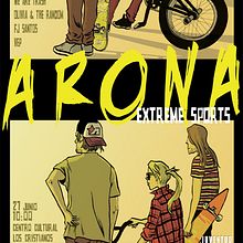 Cartel y banner para el Arona extreme sports. Un proyecto de Br, ing e Identidad, Diseño, Eventos, Ilustración tradicional y Publicidad de Ivan Retamas - 27.09.2016