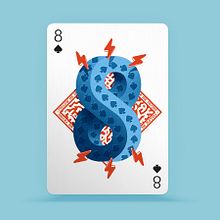 Playing Arts - 8 of Spades ♠. Un proyecto de Caligrafía, Dirección de arte, Ilustración tradicional y Tipografía de Eduardo Dosuá - 27.09.2016