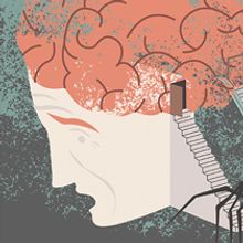 COVER Nature Neuroscience. Design, and Traditional illustration project by Lidia Lobato LLO - 09.28.2016