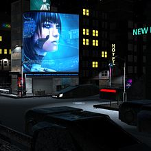 Cyberpunk city. 3D, and Game Design project by Carolina - 04.03.2016
