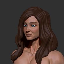 Esculpido y textura del Busto de mujer. Un proyecto de 3D de Carolina - 29.05.2016