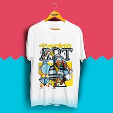DOPE MAGAZINE T-SHIRT. Character Design, Product Design, and Traditional illustration project by Jhonny Núñez - 09.30.2016