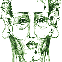 Ilustración 3 Cabezas Pesan. Fine Arts, and Traditional illustration project by Maite Atutxa - 12.01.2014