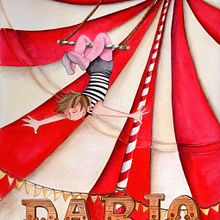 señoras y señores... ¡¡Dario el trapecista!!. Un proyecto de Ilustración tradicional de Isabel Osma - 05.10.2016