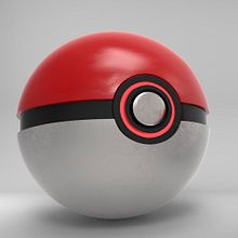 Poké Ball realista. Un proyecto de 3D de Jesús Orgaz Polo - 05.10.2016